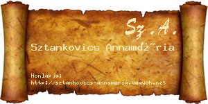 Sztankovics Annamária névjegykártya
