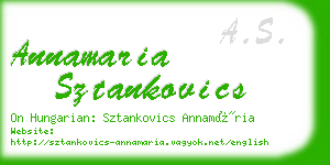 annamaria sztankovics business card